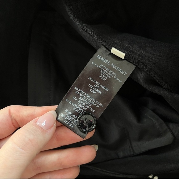 Isabel Marant Zip-Detailed Trousers in Black w/ Silver Zippers Size 40/US 8 NWOT - Picture 12 of 12